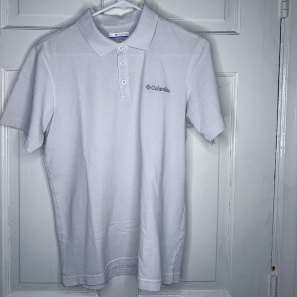 Columbia Men's Classic White Polo Shirt - Picture 1 of 3